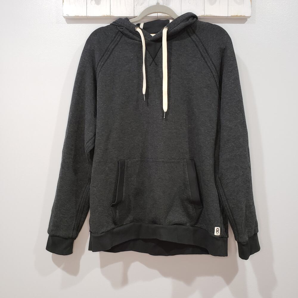 Rhone Heritage Midweight Hoodie Black Heather Mens L